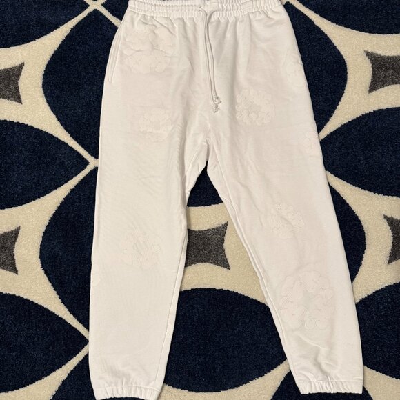 Denim Tears Mono Cotton Wreath Sweatpants White Mens Size Large - Picture 1 of 4